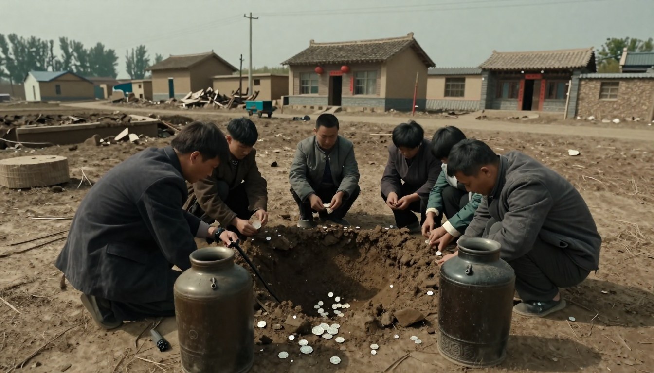 老屋翻修挖出一坛银元, 全村人都说是自己的, 一夜之间亲戚全认上门（北方旱地村/·关键场景近景