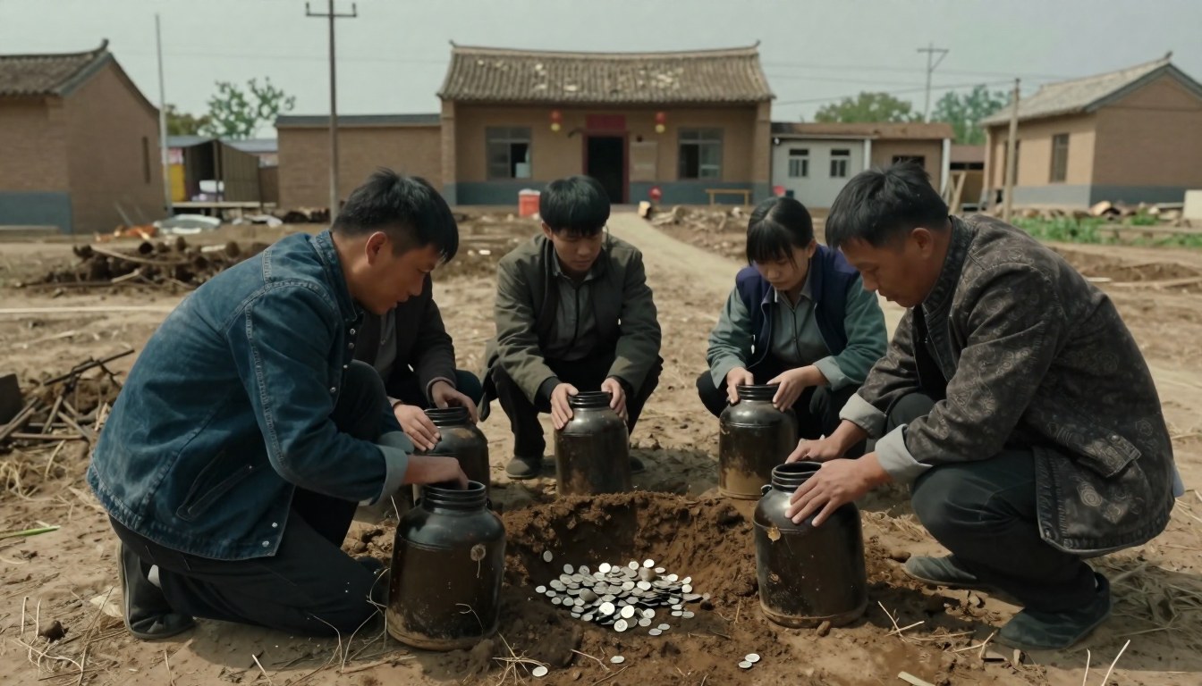 老屋翻修挖出一坛银元, 全村人都说是自己的, 一夜之间亲戚全认上门（北方旱地村/·关键场景近景