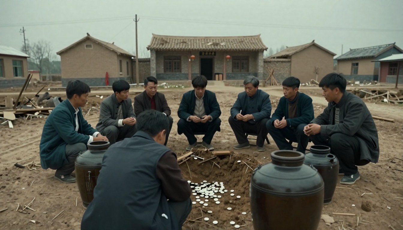 老屋翻修挖出一坛银元, 全村人都说是自己的, 一夜之间亲戚全认上门(北方旱地村/·关键场景近景
