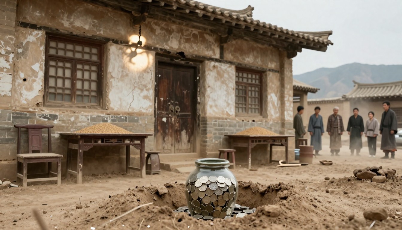 老屋翻修挖出一坛银元, 全村人都说是自己的, 一夜之间亲戚全认上门（北方旱地村/·关键场景近景