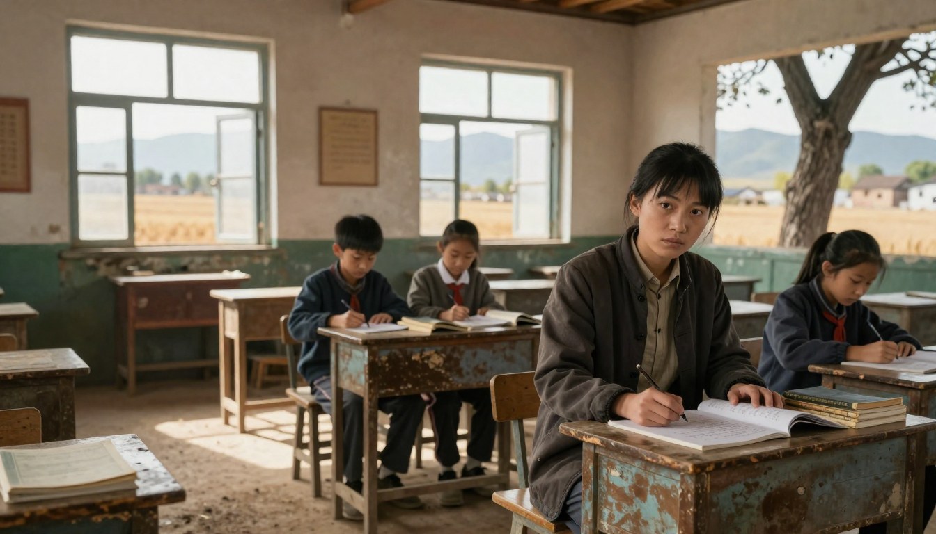 村里教学点只剩三个学生, 年轻老师留下来, 用一场联考证明这里不是废校（北方旱地·关键场景近景