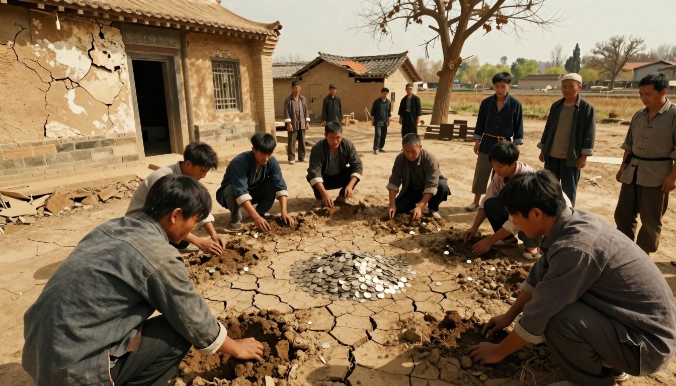 老屋翻修挖出一坛银元, 全村人都说是自己的, 一夜之间亲戚全认上门（北方旱地村/·关键场景近景