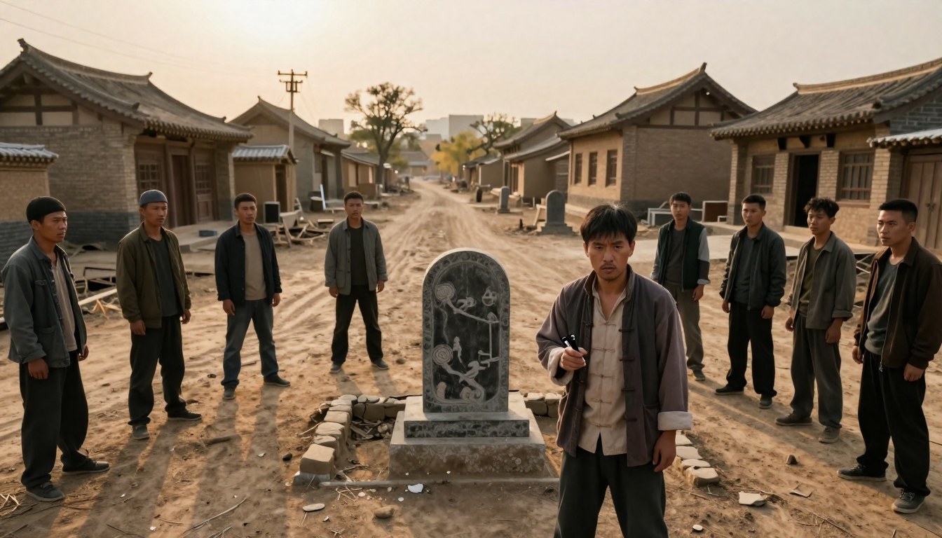 修路占了他家的祖坟地, 补偿款被层层克扣, 他拿着录音笔一层层问上去（北方旱地村·关键场景近景